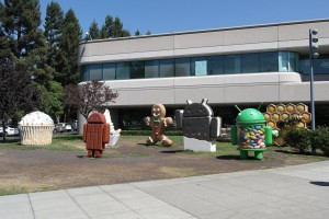 Android Figuren beim Googleplex